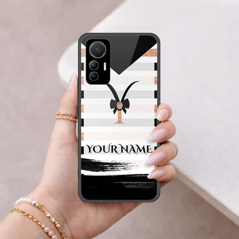 Xiaomi 12 Lite Cover - Personalized Alphabet Series - HQ Ultra Shine Premium Infinity Glass Soft Silicon Borders Case