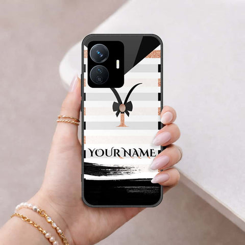 Vivo Y77e Cover - Personalized Alphabet Series - HQ Ultra Shine Premium Infinity Glass Soft Silicon Borders Case