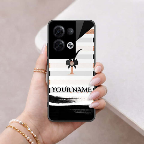 Oppo Reno 8 Pro  Cover - Personalized Alphabet Series - HQ Ultra Shine Premium Infinity Glass Soft Silicon Borders Case