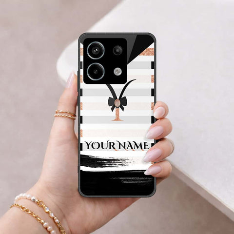 Xiaomi Redmi Note 13 Pro 4G Cover - Personalized Alphabet Series - HQ Ultra Shine Premium Infinity Glass Soft Silicon Borders Case