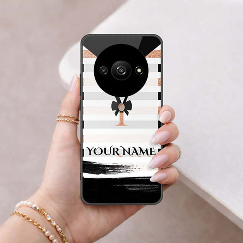 Xiaomi Redmi A3 Cover - Personalized Alphabet Series - HQ Ultra Shine Premium Infinity Glass Soft Silicon Borders Case