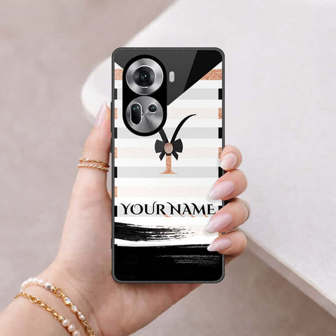 Oppo Reno 11 5G Cover - Personalized Alphabet Series - HQ Ultra Shine Premium Infinity Glass Soft Silicon Borders Case