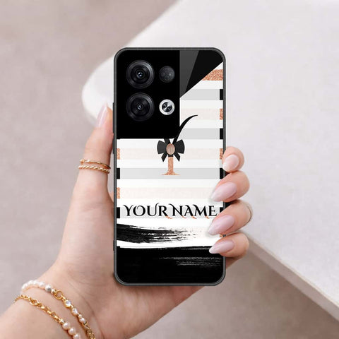 Oppo Reno 8 Pro Plus Cover - Personalized Alphabet Series - HQ Ultra Shine Premium Infinity Glass Soft Silicon Borders Case