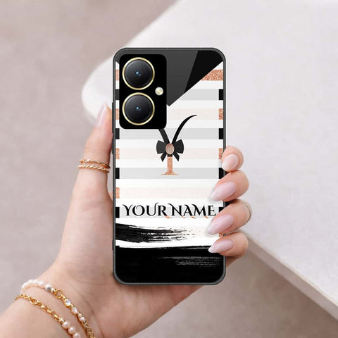Vivo Y27 Cover - Personalized Alphabet Series - HQ Ultra Shine Premium Infinity Glass Soft Silicon Borders Case