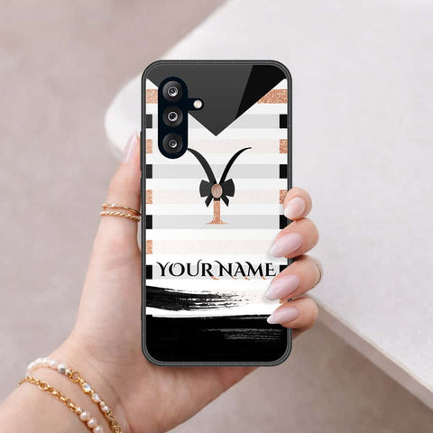Samsung Galaxy A56 Cover - Personalized Alphabet Series - HQ Ultra Shine Premium Infinity Glass Soft Silicon Borders Case