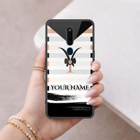 Huawei Honor Play 8A Cover - Personalized Alphabet Series - HQ Ultra Shine Premium Infinity Glass Soft Silicon Borders Case