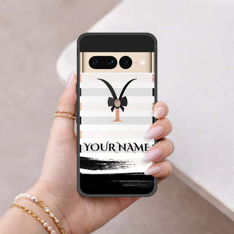 Google Pixel 7 Pro Cover - Personalized Alphabet Series - HQ Ultra Shine Premium Infinity Glass Soft Silicon Borders Case