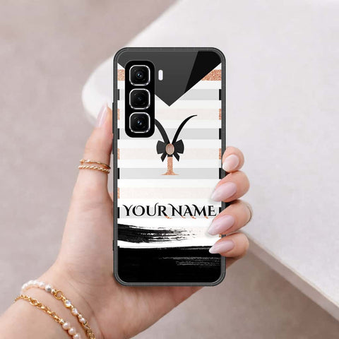 Infinix Hot 60 Pro Plus Cover - Personalized Alphabet Series - HQ Ultra Shine Premium Infinity Glass Soft Silicon Borders Case