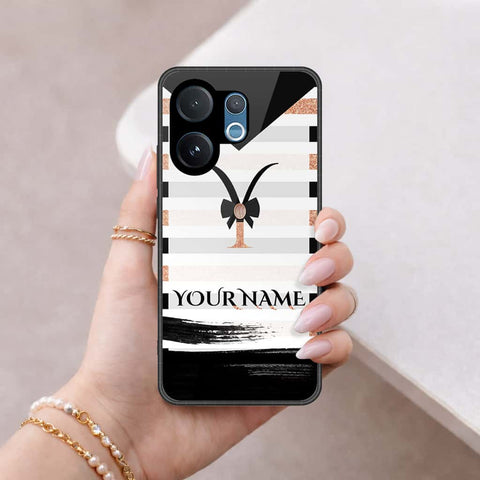 Vivo V60 Cover - Personalized Alphabet Series - HQ Ultra Shine Premium Infinity Glass Soft Silicon Borders Case