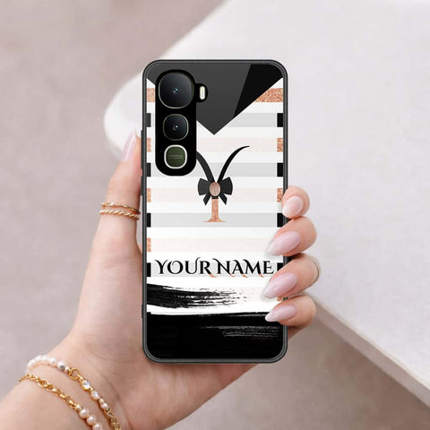 Vivo Y400 Cover - Personalized Alphabet Series - HQ Ultra Shine Premium Infinity Glass Soft Silicon Borders Case