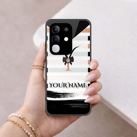 Vivo T4x Cover - Personalized Alphabet Series - HQ Ultra Shine Premium Infinity Glass Soft Silicon Borders Case