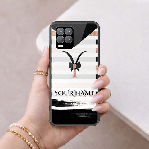 Realme 8 Pro Cover - Personalized Alphabet Series - HQ Ultra Shine Premium Infinity Glass Soft Silicon Borders Case