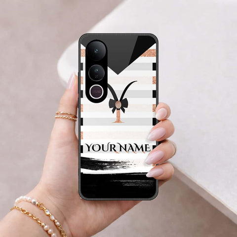 Vivo V50 Lite Cover - Personalized Alphabet Series - HQ Ultra Shine Premium Infinity Glass Soft Silicon Borders Case