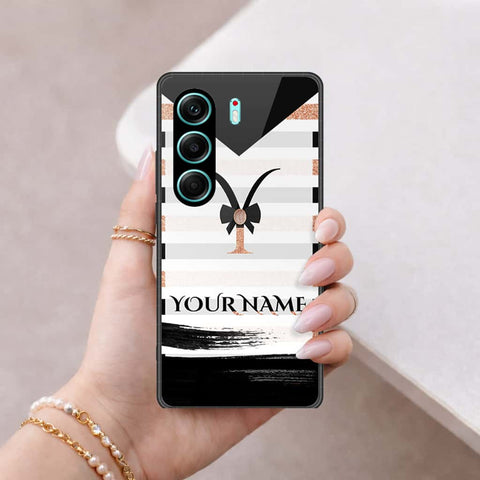 Tecno Camon 40 Pro 5G Cover - Personalized Alphabet Series - HQ Ultra Shine Premium Infinity Glass Soft Silicon Borders Case
