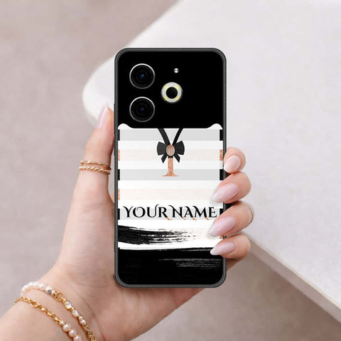 Tecno Pova 6 Cover - Personalized Alphabet Series - HQ Ultra Shine Premium Infinity Glass Soft Silicon Borders Case