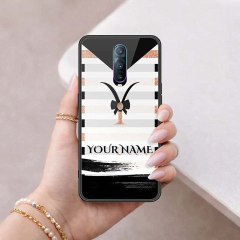 Oppo R17 Pro Cover - Personalized Alphabet Series - HQ Ultra Shine Premium Infinity Glass Soft Silicon Borders Case