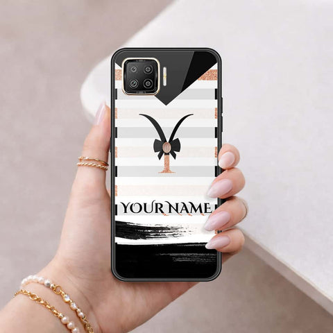 Oppo A73 Cover - Personalized Alphabet Series - HQ Ultra Shine Premium Infinity Glass Soft Silicon Borders Case