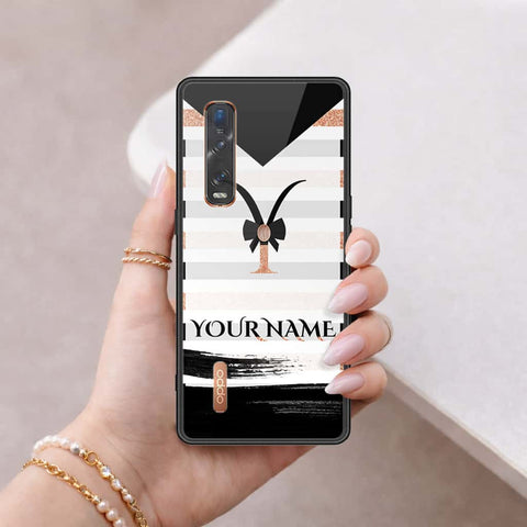Oppo Find X2 Pro Cover - Personalized Alphabet Series - HQ Ultra Shine Premium Infinity Glass Soft Silicon Borders Case