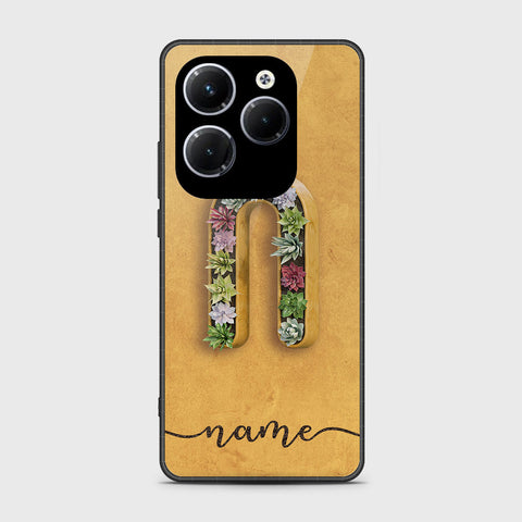 Infinix Hot 40 Pro Cover- Personalized Alphabet Series - HQ Ultra Shine Premium Infinity Glass Soft Silicon Borders Case