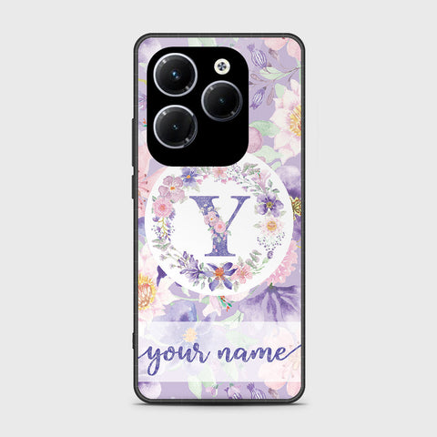 Infinix Hot 40 Pro Cover- Personalized Alphabet Series - HQ Ultra Shine Premium Infinity Glass Soft Silicon Borders Case