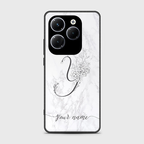 Infinix Hot 40 Pro Cover- Personalized Alphabet Series - HQ Ultra Shine Premium Infinity Glass Soft Silicon Borders Case