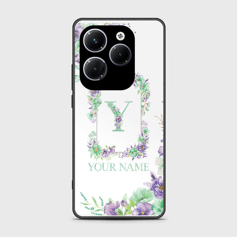 Infinix Hot 40 Pro Cover- Personalized Alphabet Series - HQ Ultra Shine Premium Infinity Glass Soft Silicon Borders Case