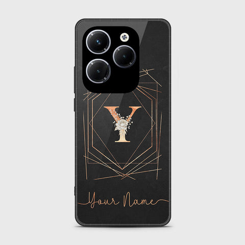 Infinix Hot 40 Pro Cover- Personalized Alphabet Series - HQ Ultra Shine Premium Infinity Glass Soft Silicon Borders Case