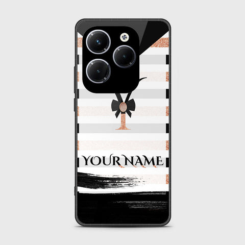 Infinix Hot 40 Pro Cover- Personalized Alphabet Series - HQ Ultra Shine Premium Infinity Glass Soft Silicon Borders Case