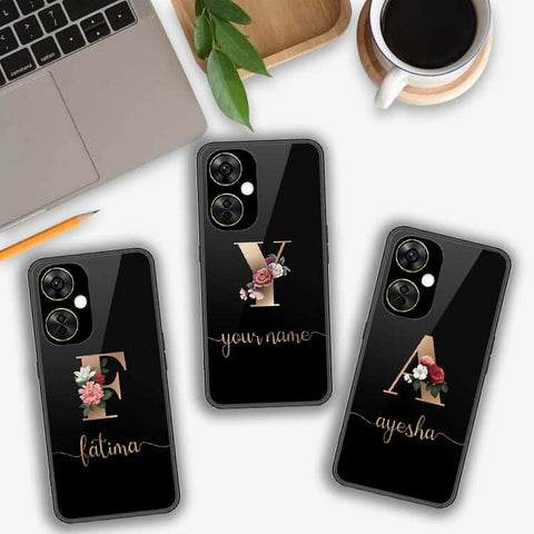 OnePlus Nord CE 3 Cover- Personalized Alphabet Series - HQ Ultra Shine Premium Infinity Glass Soft Silicon Borders Case