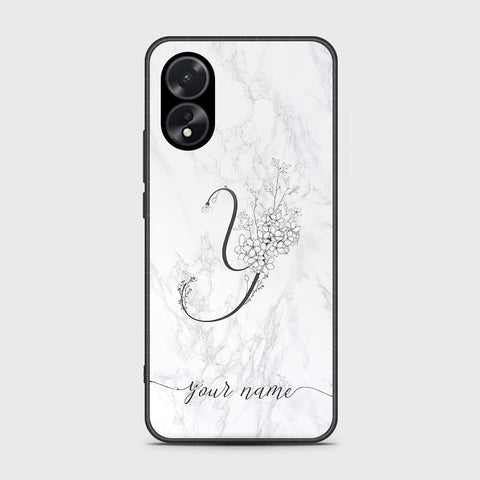 Oppo A38 Cover- Personalized Alphabet Series - HQ Ultra Shine Premium Infinity Glass Soft Silicon Borders Case