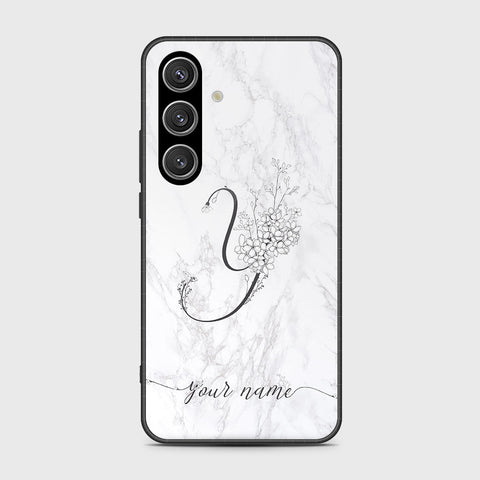 Samsung Galaxy S25 FE Cover- Personalized Alphabet Series - HQ Ultra Shine Premium Infinity Glass Soft Silicon Borders Case