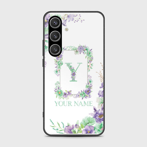 Samsung Galaxy S25 FE Cover- Personalized Alphabet Series - HQ Ultra Shine Premium Infinity Glass Soft Silicon Borders Case