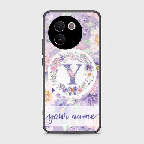Vivo V30e Cover- Personalized Alphabet Series - HQ Ultra Shine Premium Infinity Glass Soft Silicon Borders Case