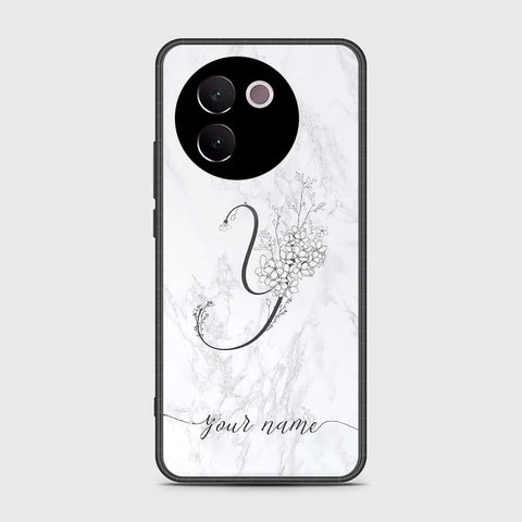 Vivo V30e Cover- Personalized Alphabet Series - HQ Ultra Shine Premium Infinity Glass Soft Silicon Borders Case