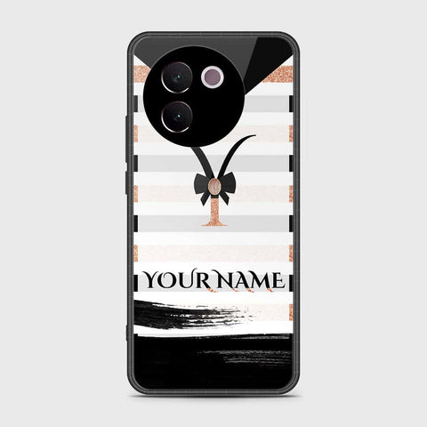 Vivo V30e Cover- Personalized Alphabet Series - HQ Ultra Shine Premium Infinity Glass Soft Silicon Borders Case
