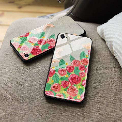 OnePlus 6 Cover - Floral Series 4 - HQ Ultra Shine Premium Infinity Glass Soft Silicon Borders Case