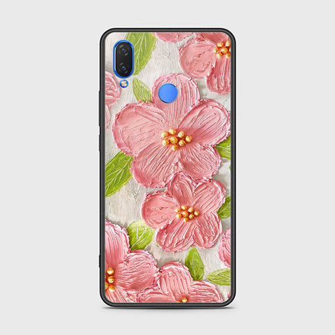 Huawei Nova 3i Cover - Floral Series - Design 9 - Pink & Green - HQ Ultra Shine Premium Infinity Glass Soft Silicon Borders Case