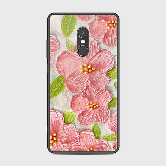 Xiaomi Redmi Note 4 / 4X Cover - Floral Series - Design 9 - Pink & Green - HQ Ultra Shine Premium Infinity Glass Soft Silicon Borders Case