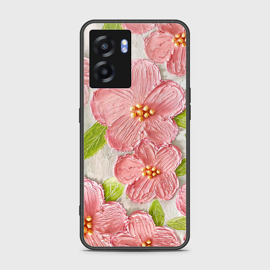 OnePlus Nord N300 Cover - Floral Series - Design 9 - Pink & Green - HQ Ultra Shine Premium Infinity Glass Soft Silicon Borders Case
