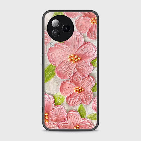 Realme C53 Cover - Floral Series - Design 9 - Pink & Green - HQ Ultra Shine Premium Infinity Glass Soft Silicon Borders Case