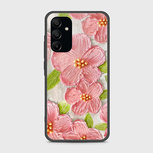 Samsung Galaxy A15 4G Cover - Floral Series - Design 9 - Pink & Green - HQ Ultra Shine Premium Infinity Glass Soft Silicon Borders Case