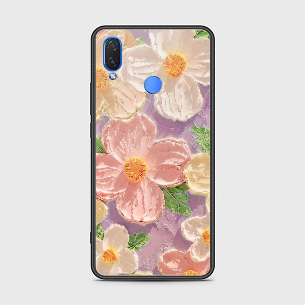 Huawei Nova 3i Cover - Floral Series - Design 11 - White & Green - HQ Ultra Shine Premium Infinity Glass Soft Silicon Borders Case