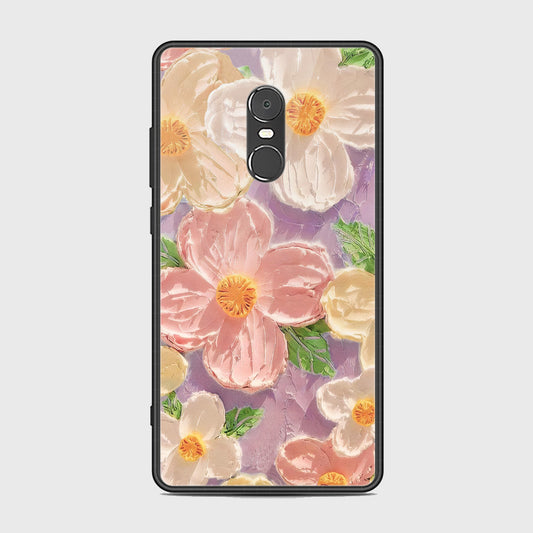 Xiaomi Redmi Note 4 / 4X Cover - Floral Series - Design 11 - White & Green - HQ Ultra Shine Premium Infinity Glass Soft Silicon Borders Case