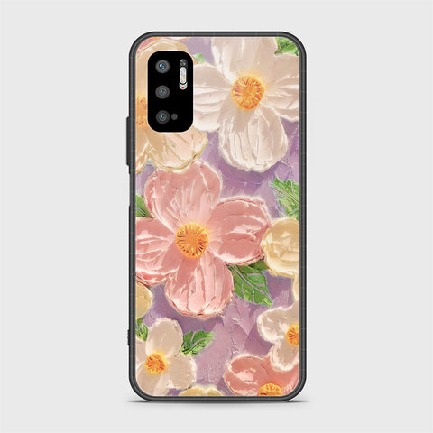 Xiaomi Redmi Note 10 5G Cover - Floral Series - Design 11 - White & Green - HQ Ultra Shine Premium Infinity Glass Soft Silicon Borders Case
