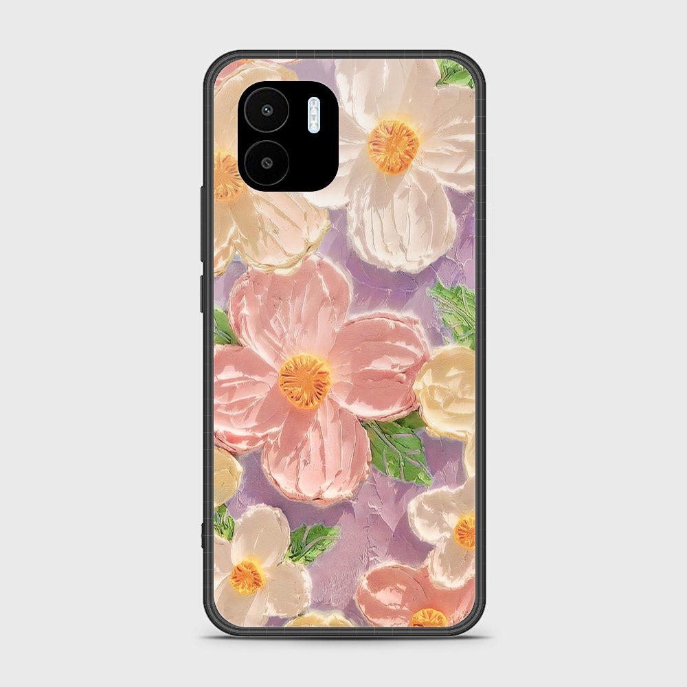 Xiaomi Redmi A2 Plus Cover - Floral Series - Design 11 - White & Green - HQ Ultra Shine Premium Infinity Glass Soft Silicon Borders Case
