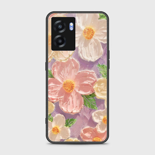 OnePlus Nord N300 Cover - Floral Series - Design 11 - White & Green - HQ Ultra Shine Premium Infinity Glass Soft Silicon Borders Case