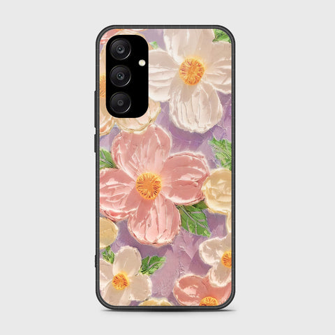 Samsung Galaxy A25 5G Cover - Floral Series - Design 11 - White & Green - HQ Ultra Shine Premium Infinity Glass Soft Silicon Borders Case
