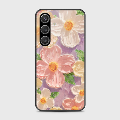 Samsung Galaxy S25 FE Cover - Floral Series - Design 11 - White & Green - HQ Ultra Shine Premium Infinity Glass Soft Silicon Borders Case