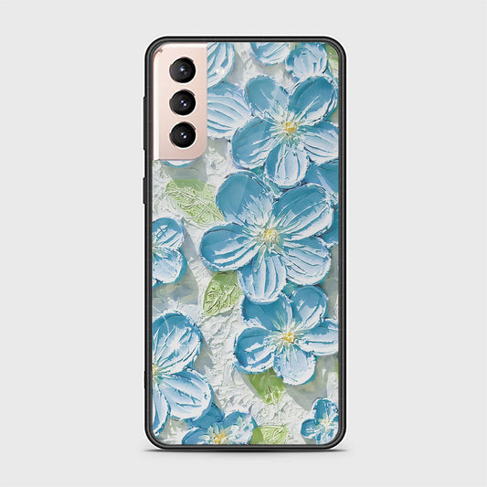 Samsung Galaxy S22 Plus 5G Cover - Floral Series - Design 12 - Grey & Green - HQ Ultra Shine Premium Infinity Glass Soft Silicon Borders Case