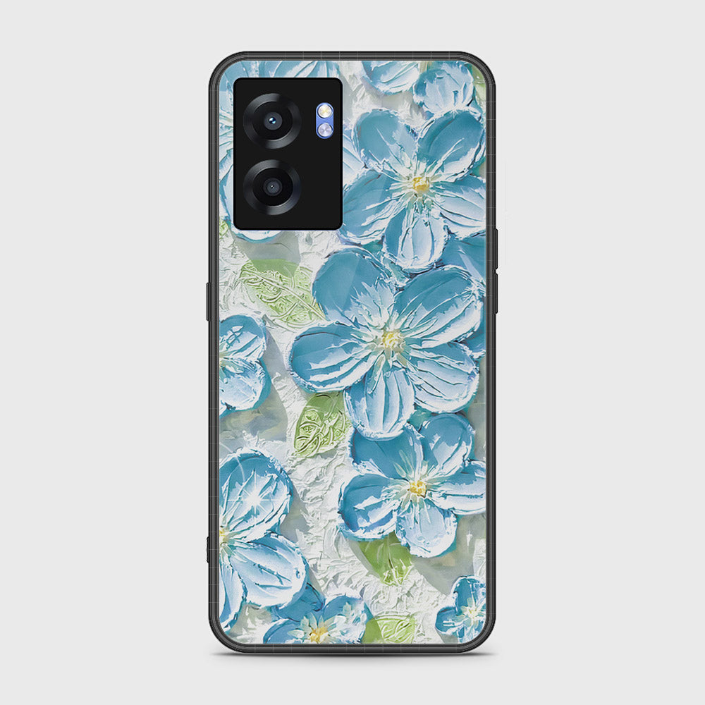 OnePlus Nord N300 Cover - Floral Series - Design 12 - Grey & Green - HQ Ultra Shine Premium Infinity Glass Soft Silicon Borders Case